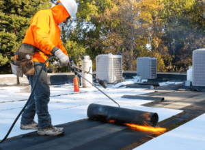 Torch-on waterproof membrane construction