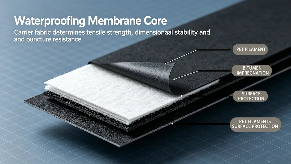 Comparison of Core Carrier Fabrics for Waterproofing Membranes