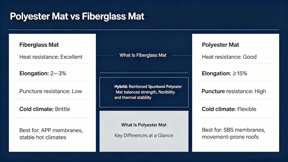 Polyester vs Fiberglass Mat for Bitumen Membranes_1