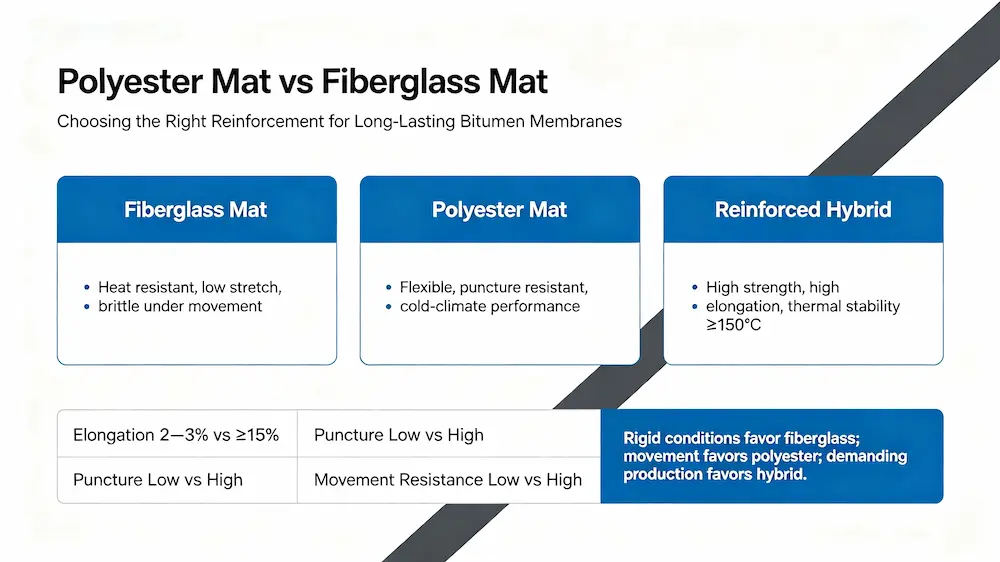 Polyester vs Fiberglass Mat for Bitumen Membranes_1