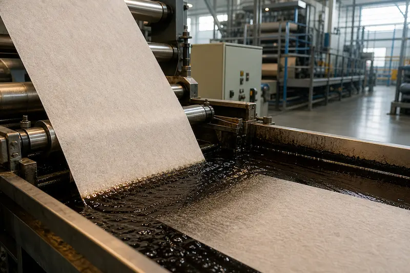 polyester mat oil absorption