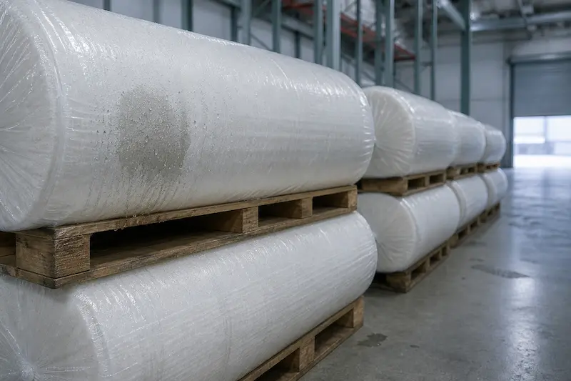 polyester mat moisture content